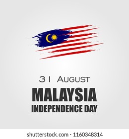 Vector Ilustration of Malaysia INDEPENDENCE DAY and Malaysia flag