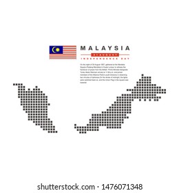 Vector Ilustration of Malaysia Independence Day and Malaysia flag