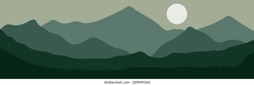 vector ilustration of mountain. beautuful view with a forest. for background 