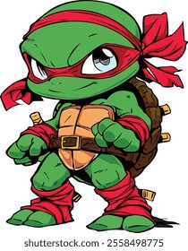  Vector ilustration Ninja Turtle art.