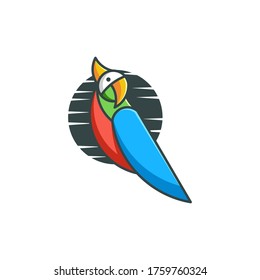 Vector Ilustration Parrot Bird logo Template