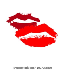 Vector ilustration a  red lips