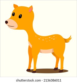Vektorgrafik trauriger Fawn Left Behind