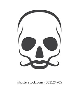 Vector ilustration of skull isoleted on white background