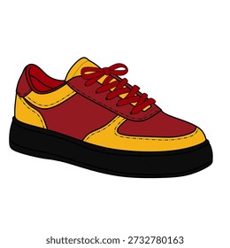 vector ilustration sneaker with chinese theme