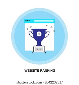 Vector Ilustration Trophy for icon website, header website editable file