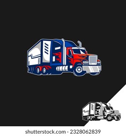 Vector ilustration of a truck with an optimus prime theme that is a captivating subject for creative projects. Its strong presence makes it perfect for illustration or graphic design.