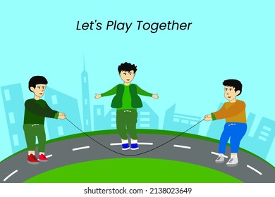 vector, ilustrations toddler play on the road