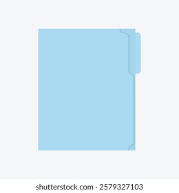 Vector iluustration of folder document office equipment icon or symbol. Folder with documents, document protection concept, flat design icon. Manila folder for reports and archive cases