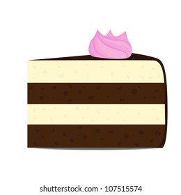vector iluustration of piece of cake