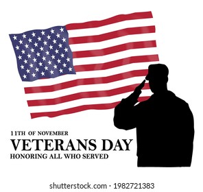 Vector image of the 11th day of veterans day november