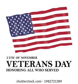 Vector image of the 11th day of veterans day november