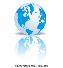 A vector image of a 3D globe
