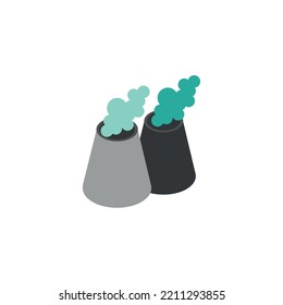 vector image 3d industry icons with white background.