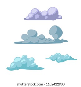 vector image of 4 clouds