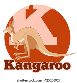 Vector image of the ABC Cartoon Kangoroo2