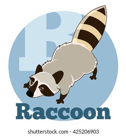 Vector image of the ABC Cartoon Raccoon2