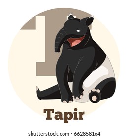 Vector image of the ABC Cartoon Tapir