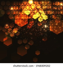Vector image of the abstract background with the hexagons that look like honeycombs