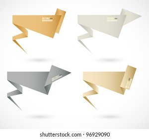 The vector image Abstract background with the image origami
