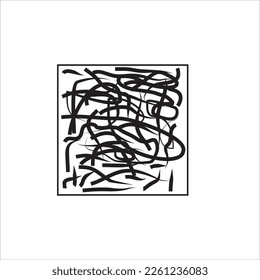 Vector image of abstract, black color, white background.