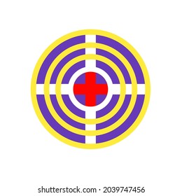 Vector image of abstract circle with various colors.