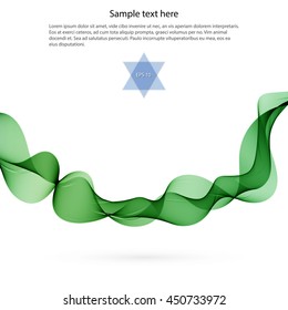 Vector Image Abstract colorful smoky waves background. Template brochure design