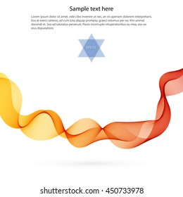 Vector Image Abstract colorful smoky waves background. Template brochure design