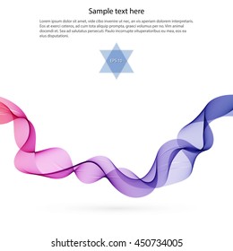 Vector Image Abstract colorful smoky waves background. Template brochure design