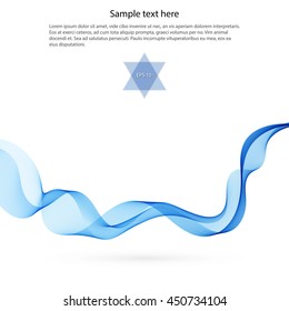 Vector Image Abstract colorful smoky waves background. Template brochure design