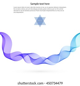 Vector Image Abstract colorful smoky waves background. Template brochure design