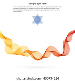 Vector Image Abstract colorful smoky waves background. Template brochure design