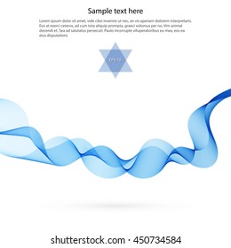 Vector Image Abstract colorful smoky waves background. Template brochure design