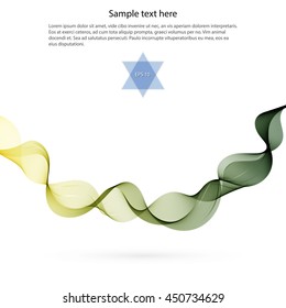 Vector Image Abstract colorful smoky waves background. Template brochure design