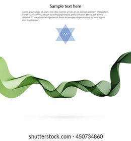 Vector Image Abstract colorful smoky waves background. Template brochure design