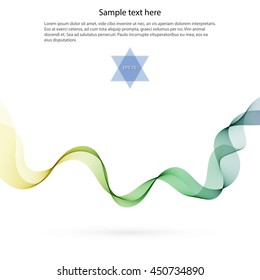 Vector Image Abstract colorful smoky waves background. Template brochure design