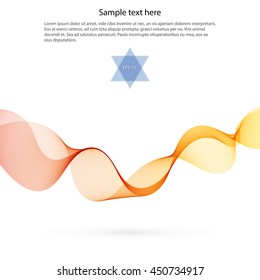 Vector Image Abstract colorful smoky waves background. Template brochure design