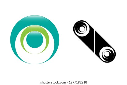vector image abstract emblems in the form of geometric shapes for use in web design and symbol designation.