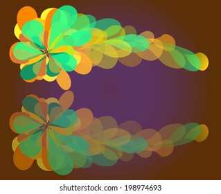 Vector image of abstract floral comet