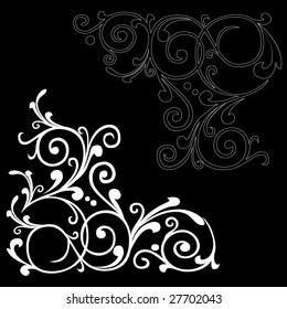 vector image of abstract floral pattern