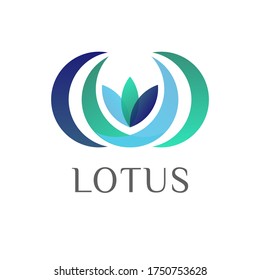 Vector image of an abstract flower logo lotus. The best trending business identity.