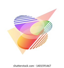 vector image of abstract geometric shapes for the design of gift cards, invitations, business cards