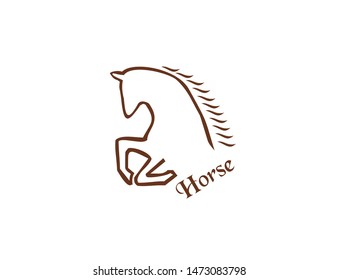 Vector image of abstract horse logo