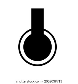 Vector image of an abstract logo with black circle variations on a white background.