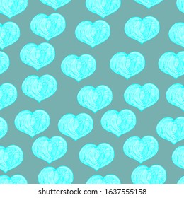 Vector image. Abstract pattern in the form of hearts. Design for covers, wallpaper, print of clothes and textiles.