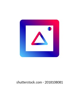 Vector image of abstract square shaped logo with variations.