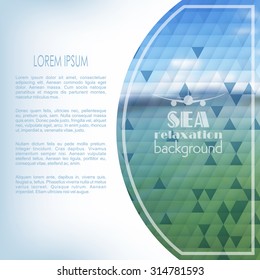 Vector image of abstract summer backgrounds, sea, vacation, journey.