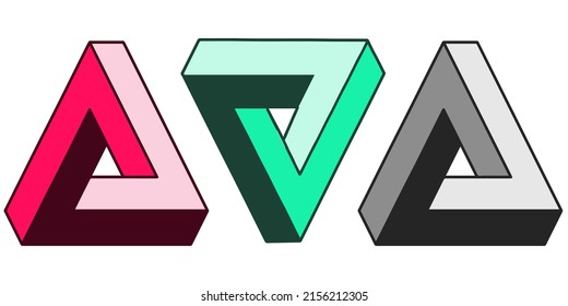 Vector image of an abstract triangular shape geometric spoof