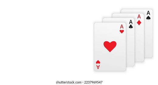 Vector image of the ace playing card . Winning poker. A casino game. Gambling.