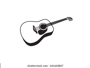 Vector image of an acoustic guitar